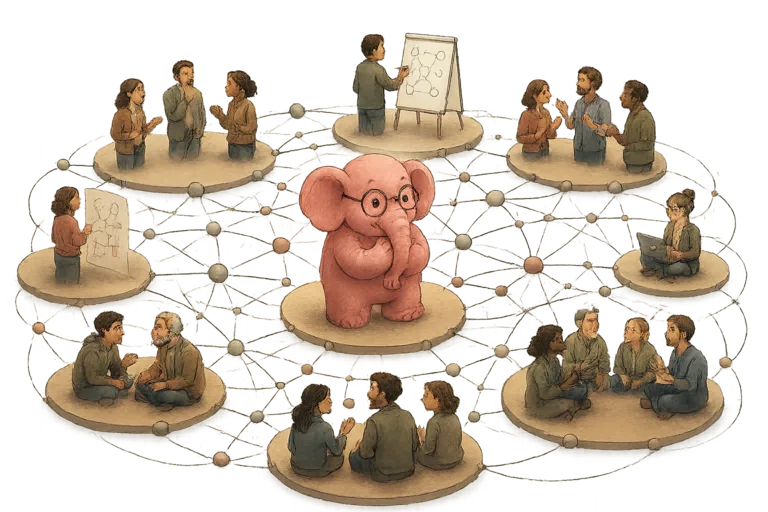 Roze olifant illustratie